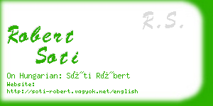 robert soti business card